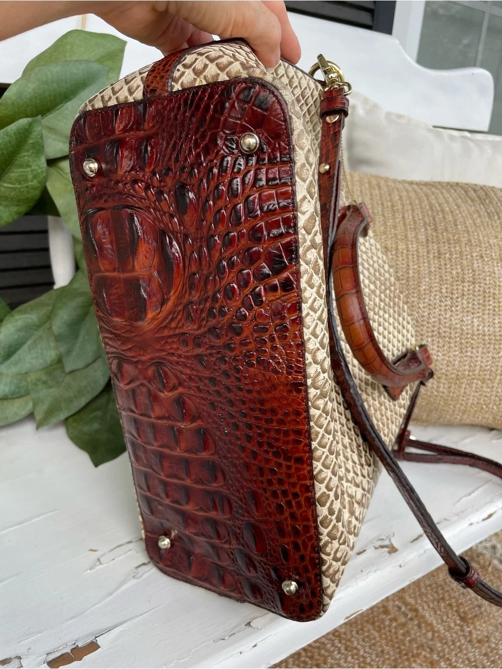 Brahmin crème rhodes